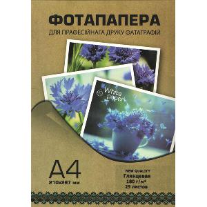 Фотобумага White Paper глянцевая А4 180 г/м2 25 л