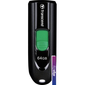 USB Flash Transcend JetFlash 790C 64GB (черный/зеленый)