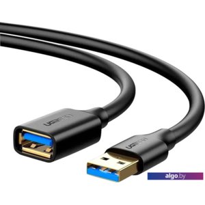 Удлинитель Ugreen US129 30125 USB Type-A - USB Type-A (0.5 м, черный)