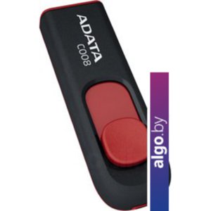 USB Flash A-Data C008 Black+Red 4 Гб (AC008-4G-RKD)