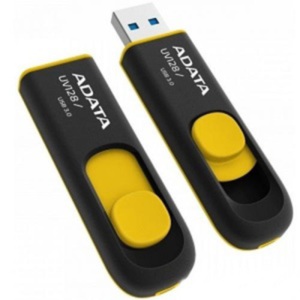 USB Flash A-Data DashDrive UV128 Black/Yellow 64GB (AUV128-64G-RBY)