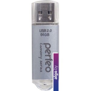 USB Flash Perfeo E01 64GB (серебристый)