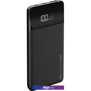 Внешний аккумулятор Deppa RG Turbo Qi LCD 10000 mAh (черный)